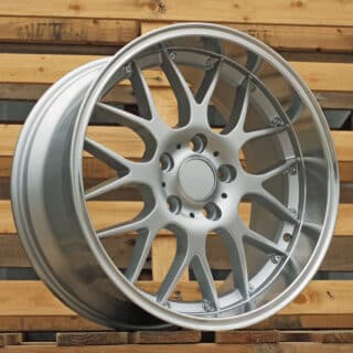 17–18" BMW BBS Style Kant Felger BY773 Silver / Black Polished Lip