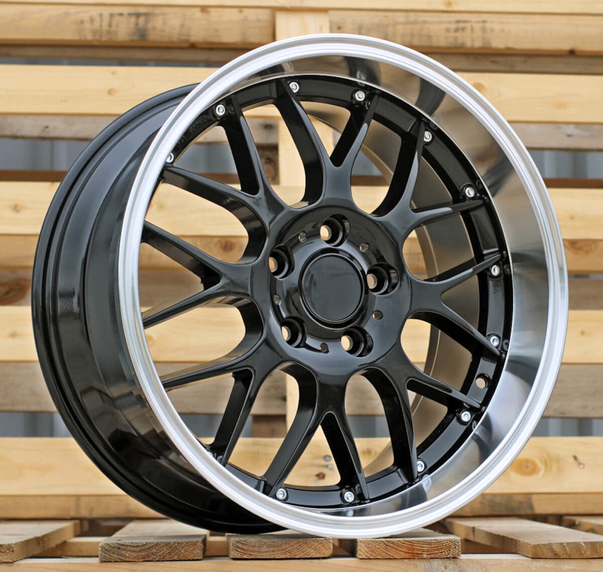 17–18" BMW BBS Style Kant Felger BY773 Silver / Black Polished Lip