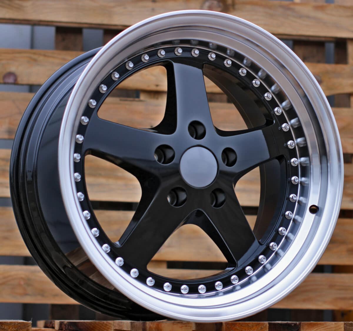 18" BMW ESR 04 Style Kant Felger B1161 Silver / Black Polished Lip