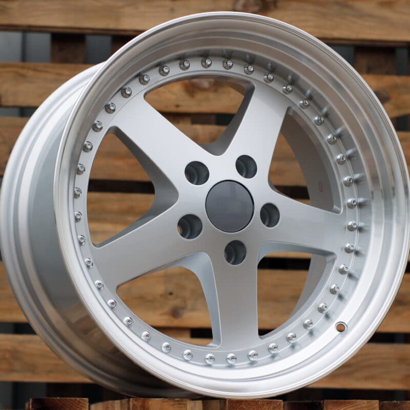 18" BMW ESR 04 Style Kant Felger B1161 Silver / Black Polished Lip