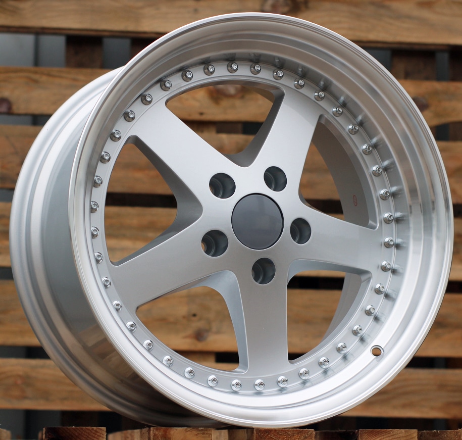 18" BMW ESR 04 Style Kant Felger B1161 Silver / Black Polished Lip