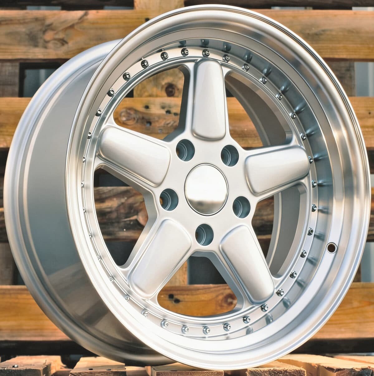 17" BMW AC Schnitzer Style Kant Felger Silver Polished Lip