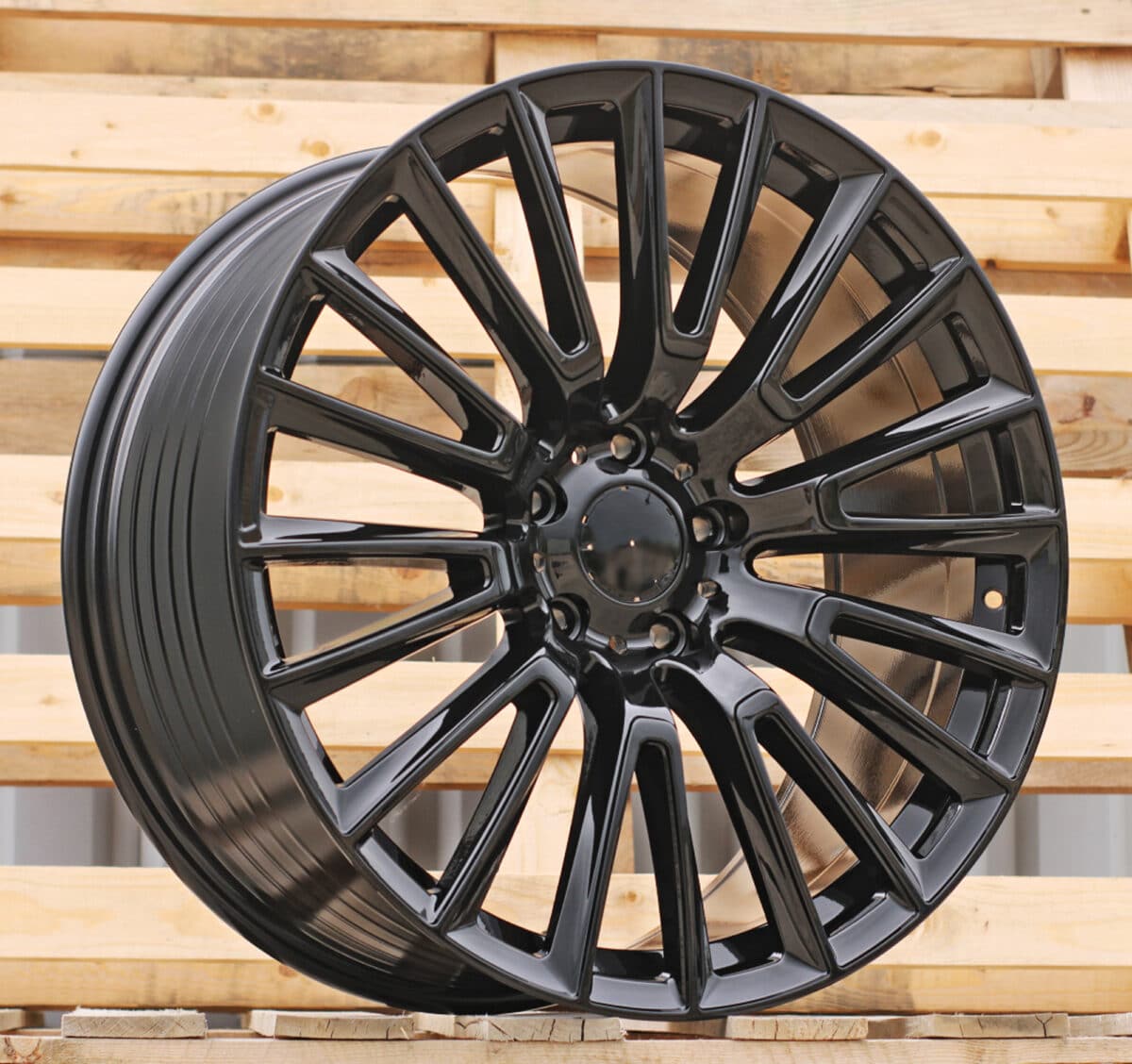 22" Mercedes Style Felger F1070 Black Polished – Hybrid Forged 5x130
