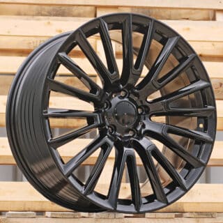 22" Mercedes Style Felger F1070 Black Polished – Hybrid Forged 5x130
