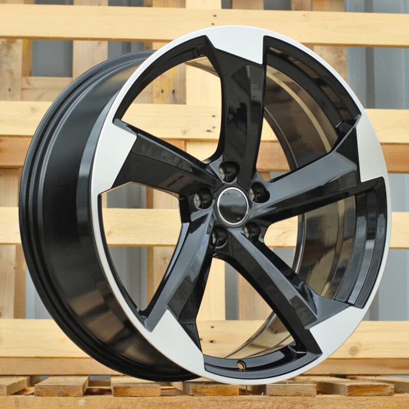 Audi H3388F Hybrid Forged Felger Black Polished 17-21 Tommer