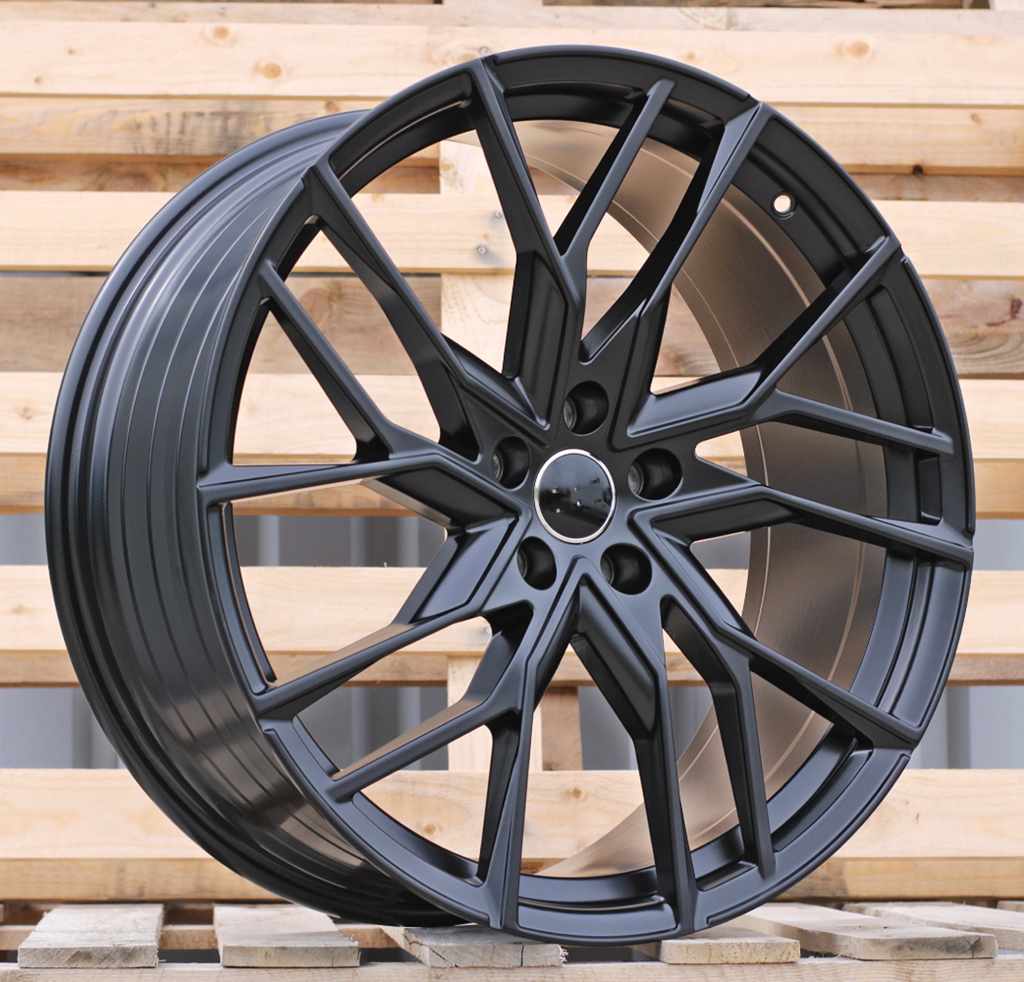 Audi K7 Style Hybrid Forged Felger Black Half Matt
