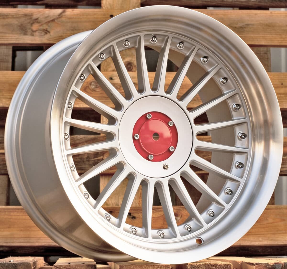 BMW felger R17 Alpina Style Silver med polert kant
